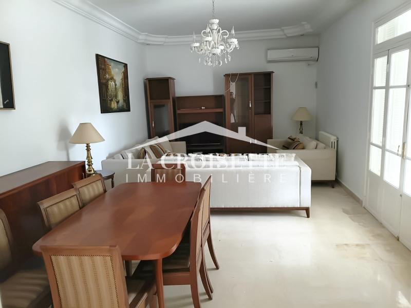 Rez-de-chaussée de villa meublé S+3 à La Marsa